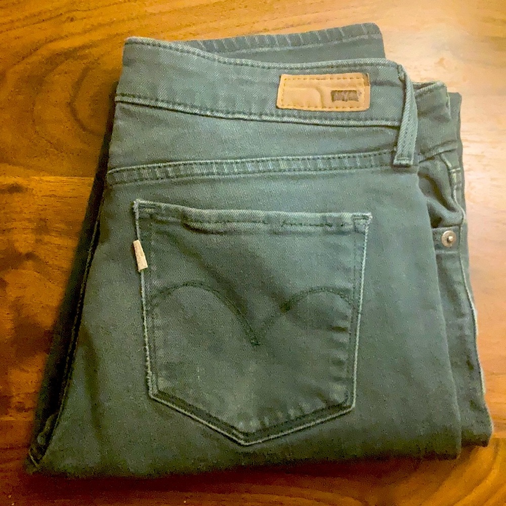 Levi’s Demi Curve Mid Rise Skinny Ankle Crop - Green